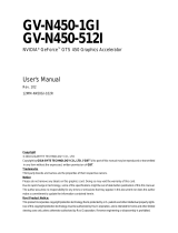 Gigabyte GV-N450-1GI User manual