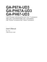 Gigabyte GA-P67A-UD3 Owner's manual