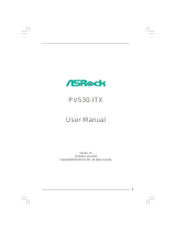 ASROCK PV530-ITX User manual