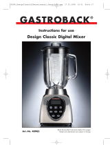 Gastroback 40985 Operating instructions