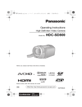 Panasonic HDCSD800EB Owner's manual