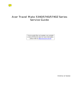 Acer TravelMate 5740-432G32Mnss Datasheet