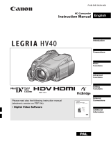 Canon LEGRIA HV40 Owner's manual