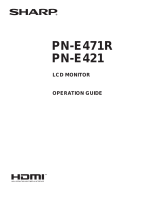 Sharp PN-E471R Specification