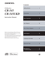 ONKYO CR-545 CR-545UKD User manual