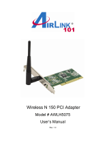 AirLink Wireless N 150 PCI User manual