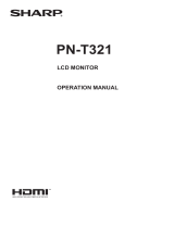 Sharp PN-T321 User manual