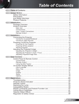 Optoma TX542 User manual