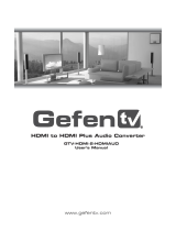 Gefen GTV-HDMI-2-HDMIAUD User manual
