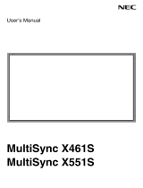 NEC MultiSync X461S User manual