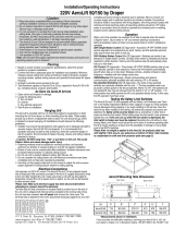 Draper AeroLift 150 Operating instructions