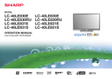 Sharp LC-40LE831E User manual