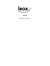 Irox PE101S Owner's manual
