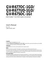 Gigabyte GV-R677UD-1GD User manual