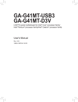 Gigabyte GA-G41MT-USB3 Owner's manual