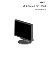 NEC MultiSync LCD175M User manual