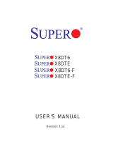 SUPER MICRO Computer X8DTE-F User manual