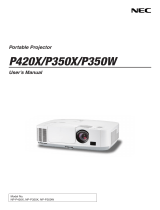 NEC NP-P420X User manual