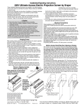 Draper Ultimate Access/Series V Operating instructions