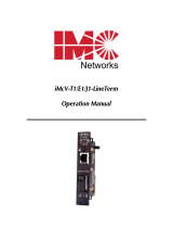 IMC Networks iMcV-T1/E1/J1-LineTerm TP/Fiber-CWDM-SM1310-SC User manual