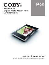 Coby DP240 - Digital Photo Frame User manual