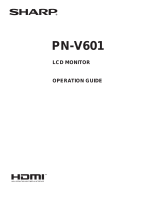 Sharp PN-V601 User manual