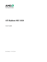AMD ATI Radeon HD 5450 User manual