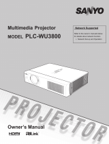 Sanyo PLC-WU3800 Owner's manual