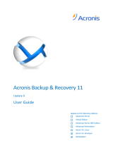 ACRONIS Backup & Recovery 11 workstation User guide