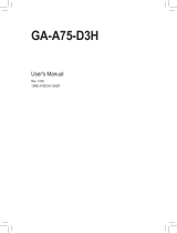 Gigabyte GA-A75-D3H User manual