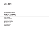 Denon RBD-X1000 Owner's manual