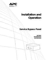 APC Smart-UPS SURT/SURTD Service Bypass Panel 20K Series User manual