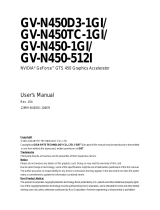 Gigabyte GV-N450D3-1GI User manual