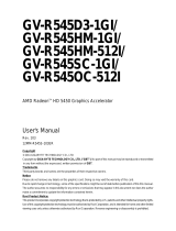 Gigabyte GV-R545SC-1GI User manual