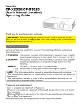 Hitachi CP-X2520 User manual