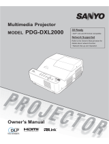 Sanyo PDG-DXL2000 Owner's manual
