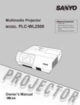 Sanyo PLC-WL2500 - 2500 Lumens Owner's manual