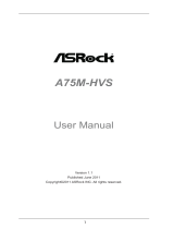 ASROCK A75M-HVS User manual
