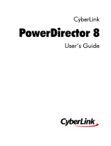 CyberLink PowerDirector 8 Ultra User manual