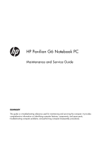 HP (Hewlett-Packard) g6-1370sd User manual