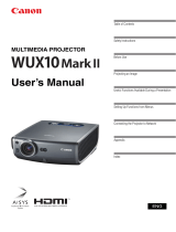 Canon REALiS LCOS WUX10 Mark II User manual