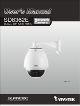 Vivotek VIVOTEK SD8362E, Speed Dome Network Camera, 1080p FullHD, 20x Optical Zoom and Wide Dynamic Range for Outside Section User manual