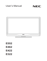 NEC E462 User manual