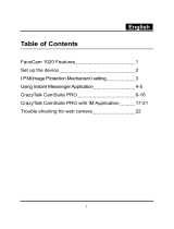 Genius FaceCam 1000 User manual