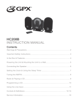 GPX HC208B User manual