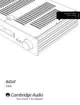 CAMBRIDGE Integrated Amplifier Azur 740A User manual