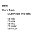 Epson EB-1840W Owner's manual