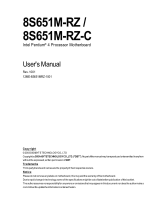 Gigabyte 8S651M-RZ-C User manual