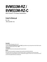 Gigabyte 8VM533M-RZ-C User manual