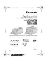 Panasonic HDC-HS80K Operating instructions